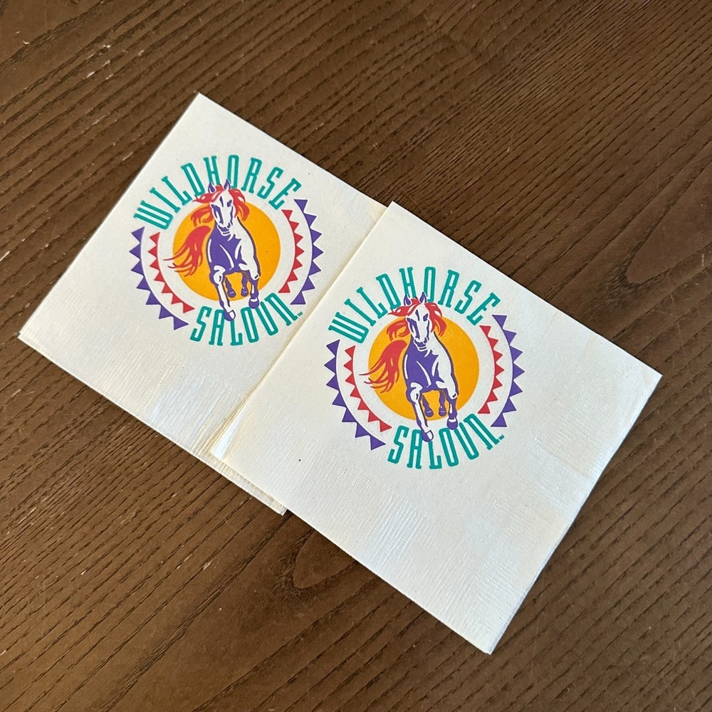 2 Vintage Wildhorse Saloon Cocktail Napkins‎ Nashville TN Travel Souvenir